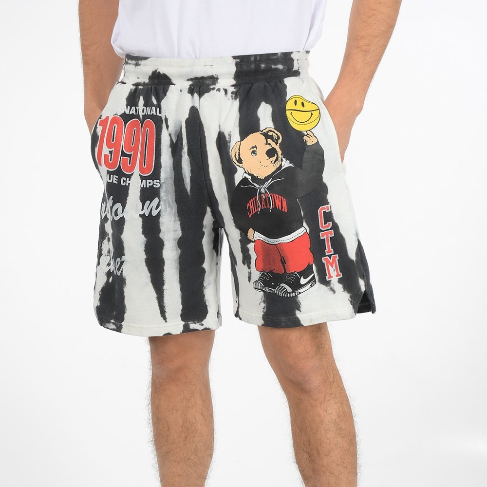 MARKET CHINATOWN MARKET BLEACHED POLO BEAR SWEAT SHORTS